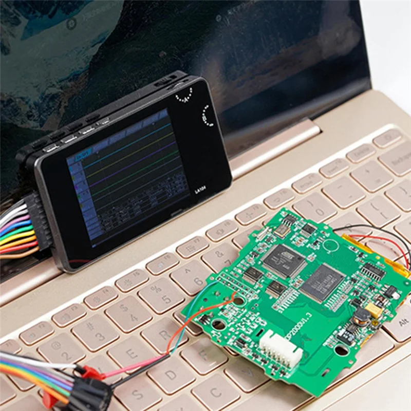 LA104 محلل المنطق الرقمي 2.8 بوصة شاشة 4 قنوات راسم الذبذبات SPI IIC UART قابل للبرمجة 100 متر Sa/S معدل أخذ العينات القصوى-N33R #5