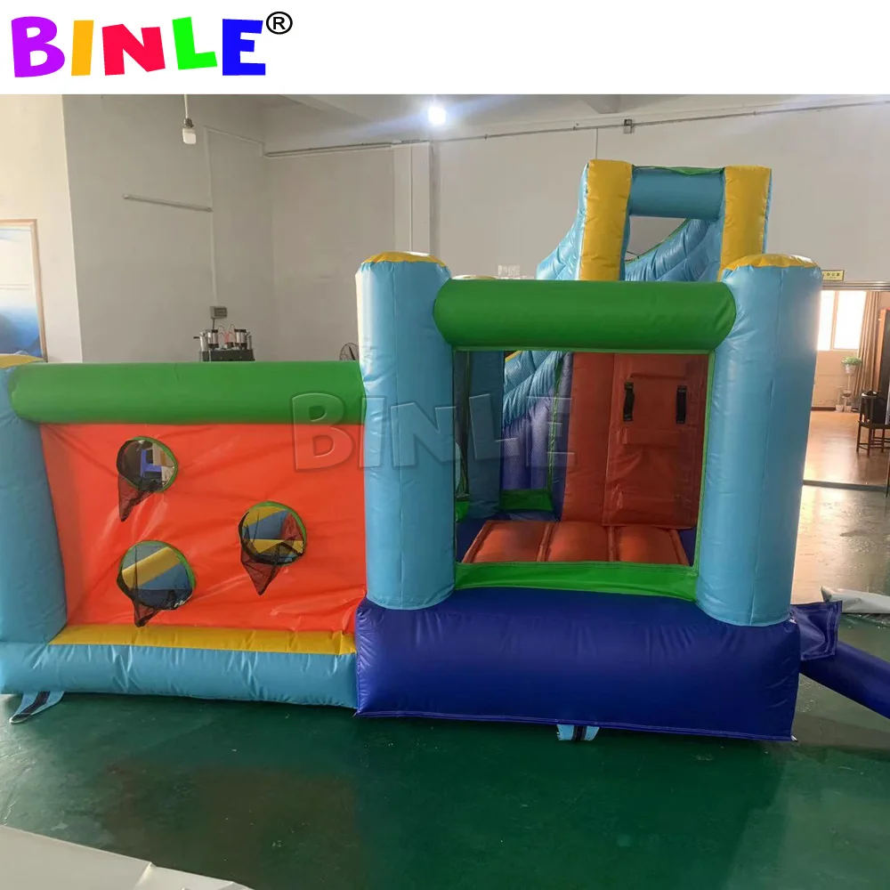 Kommerziellen Bunte Aufblasbare Wasser Rutsche Bounce Haus Mit Pool Für Kinder, Hinterhof Wasser Rutsche Combo Springen Prahler Outdoor