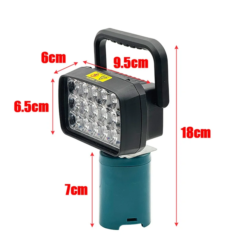 ABZV-18 Perlen LED Arbeitslicht Scheinwerfer Lampe Handheld Outdoor Licht Laterne Für 10,8 V 12 V Lithium-Batterie BL1013
