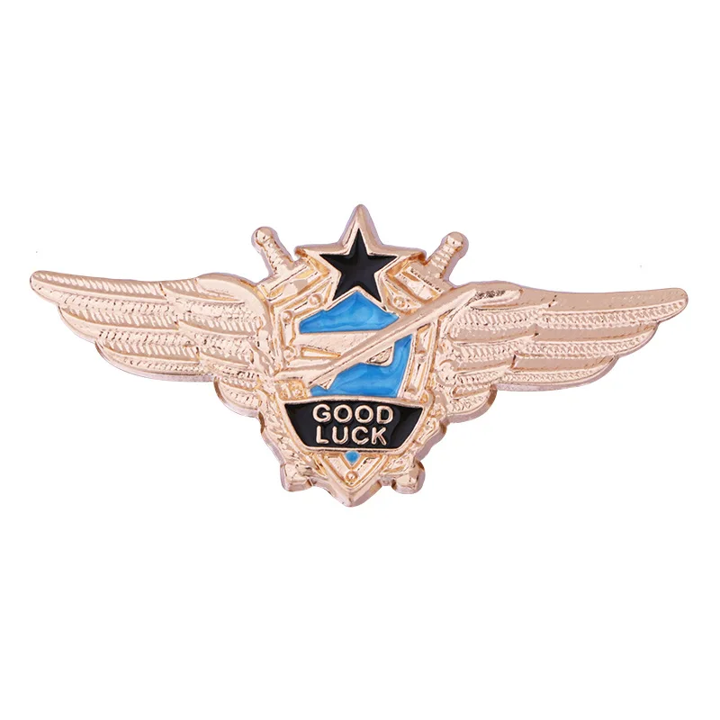 Neue Legierung Flügel Stern Broschen für Männer und Frauen Unisex Hemd Mantel Abzeichen Kragen Pin Mode Schmuck Casual Party Zubehör Geschenke – Detail 5