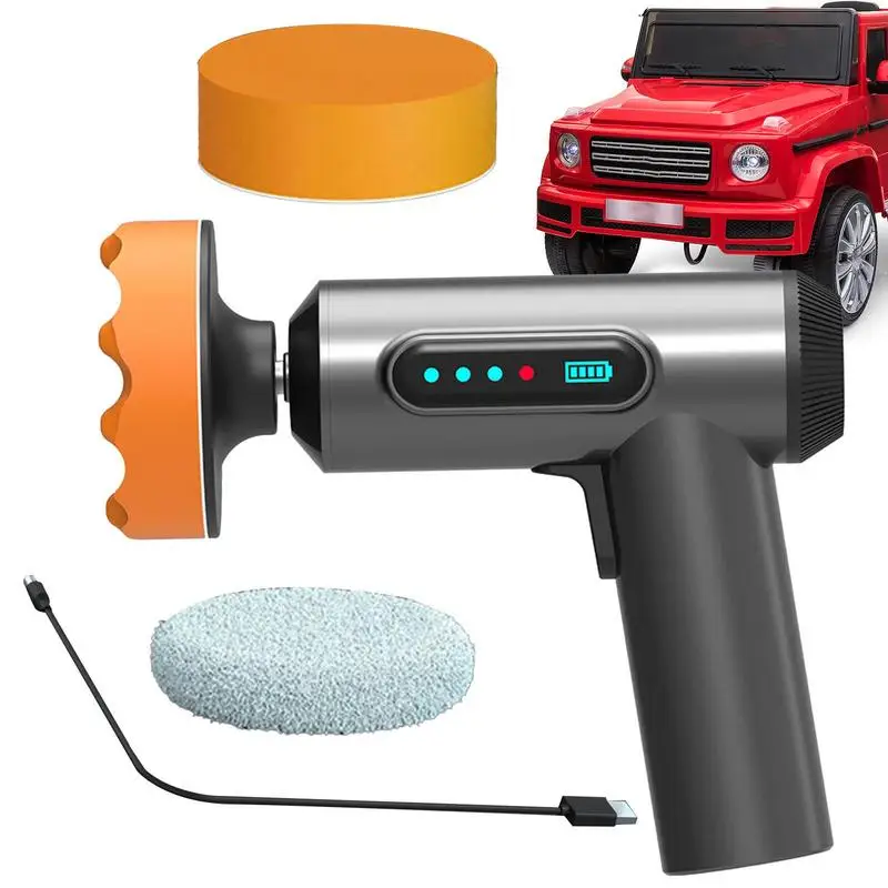 4000mAh Cordless Car Polisher Rechargeable Electric Wireless Polisher Portable Auto Waxing Glass Scratches Repair Polishing Tool