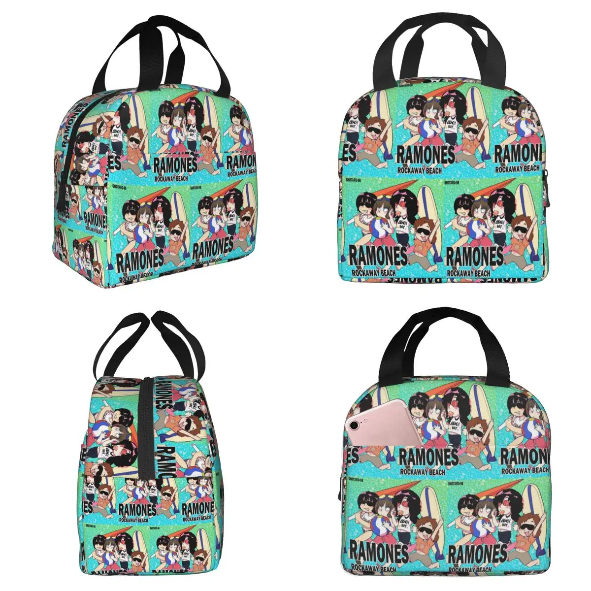 

Ramones Insulated Lunch Bag for Women Office Cooler Thermal Food Box Tote Portable Lunch Boxes Container