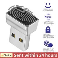 Type C/USB Fingerprint Reader Module for Windows 7 8 10 11 Hello, Biometric Scanner Padlock for Laptops PC Fingerprint Unlock