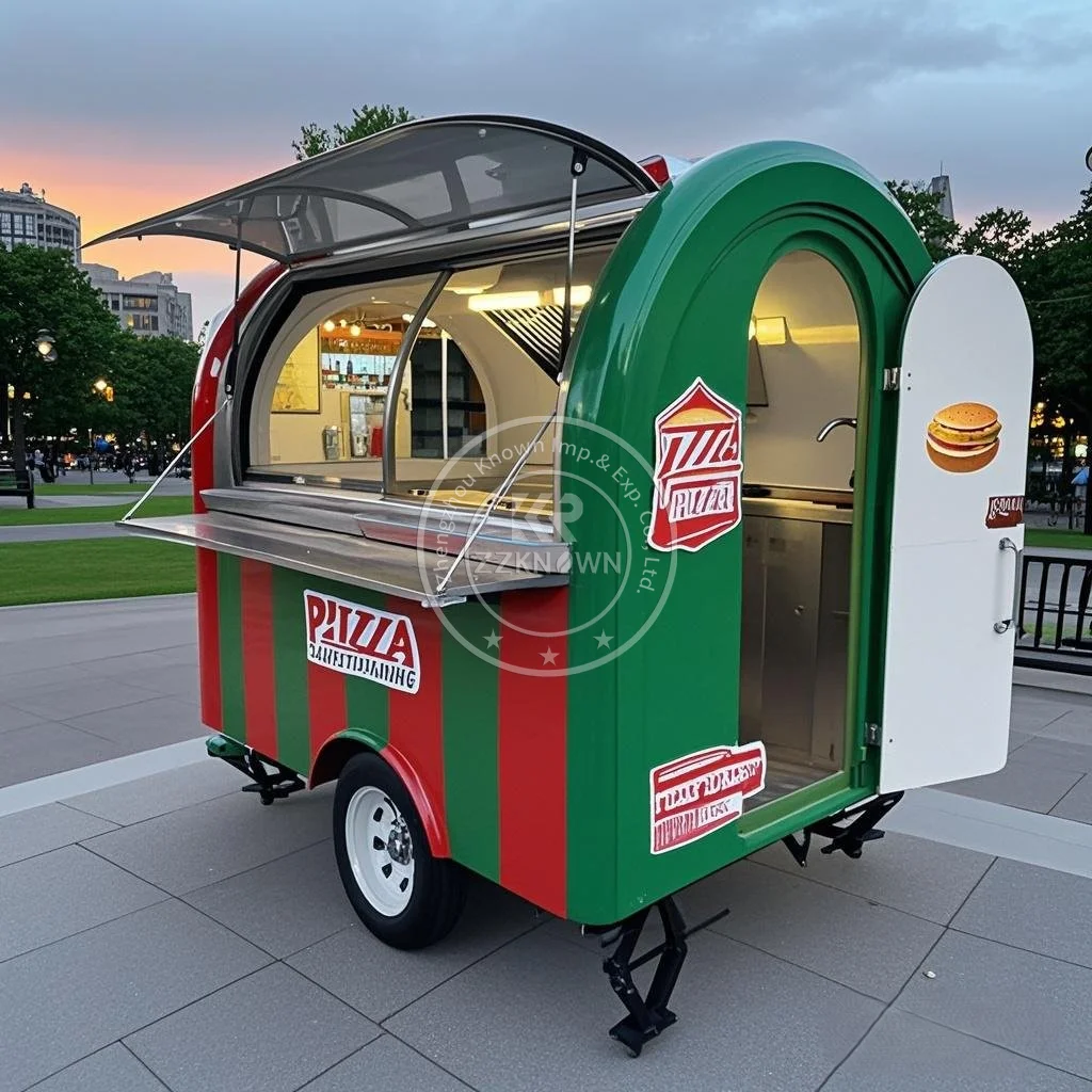

Customizable Stainless Steel Food Truck Hot Dog Coffee Ice Cream Vending Cart Restaurant Mobile Fast Food Trailer