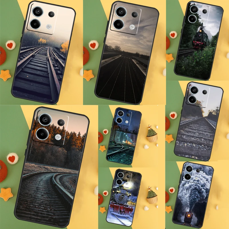  Train Rail Sunlight Case For Xiaomi Redmi Note 13 11 9 10 12 Pro Plus 12S 11S 10S 9S Redmi 12 10C 12C 13C Cover