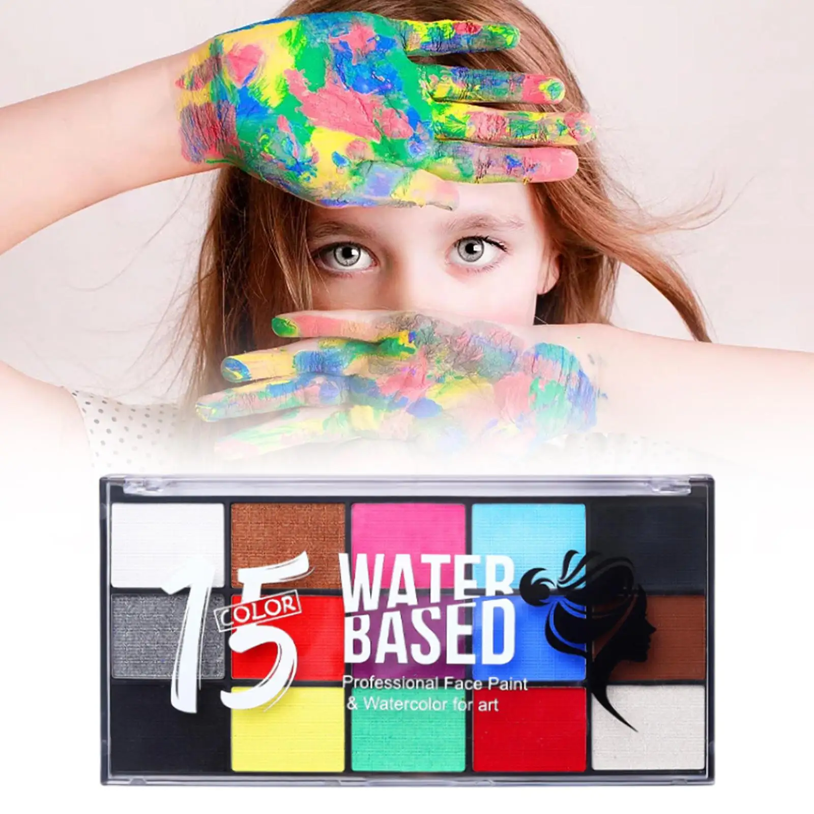 พาเลทสีเพ้นท์หน้าและตัวสำหรับเด็ก สำหรับแต่งตัวในวันฮาโลวีน