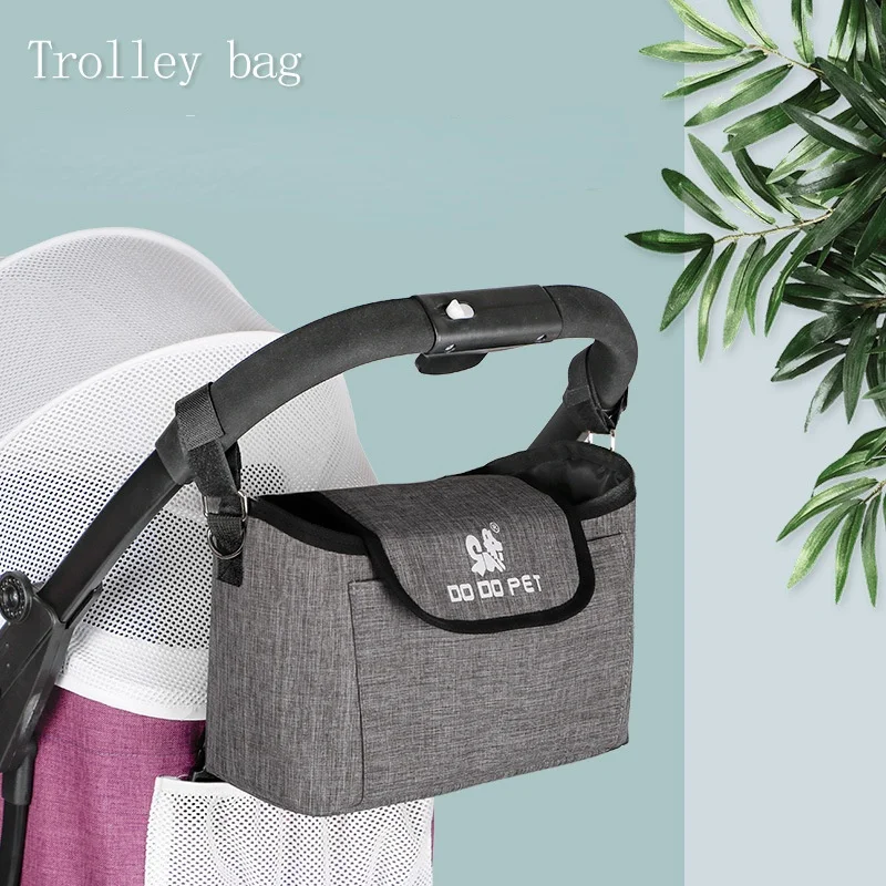 Multi-pocket Baby Pet Dog Cat Stroller Organizer Bag Waterproof Stuff Nappy Cup Holder Carriage Pram Buggy Cart Bottle