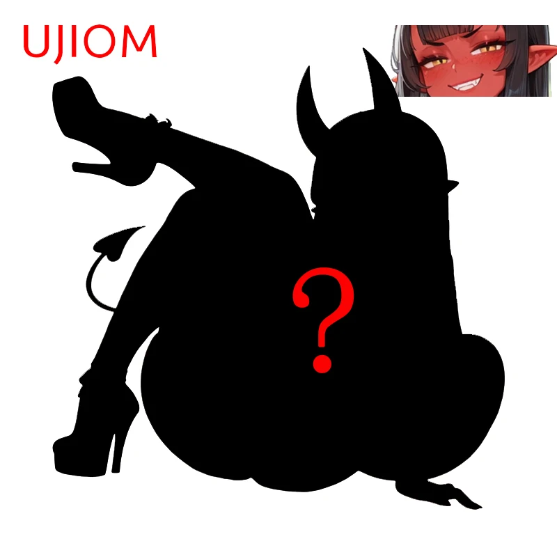 UJIOM Meru Silhouette Anime Character Graphics Wall Sticker Eye Catching Customizable Decal Switch Wall Decor Accessories