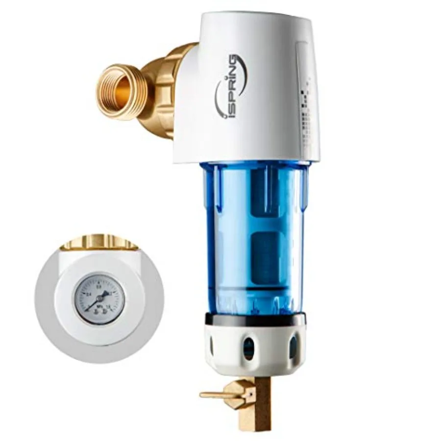

WSP100GR Reusable Spin Down Sediment Water Filter 100 Micron with Built-in Housing Scraper 360° Rotatable Head Pressure