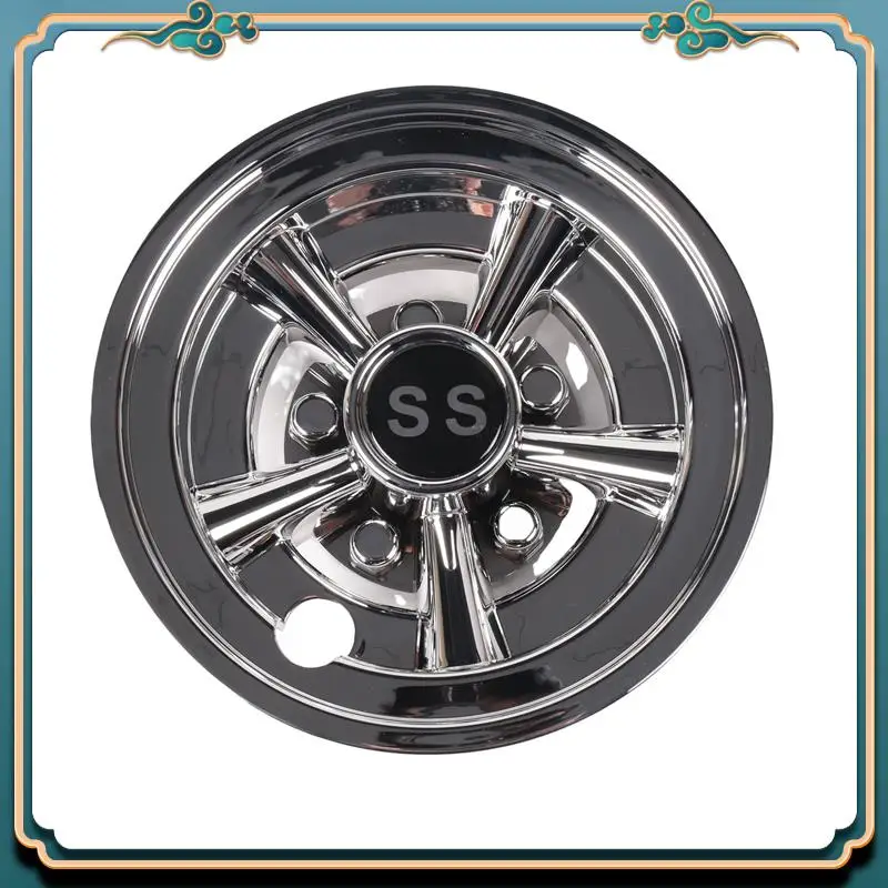 4Pcs Golf Cart Ss Hub Cover Accessories Kit For Ezgo Club Car Hub Caps 8-Inch Chrome Silver Plated Hubcaps Highly Recomme