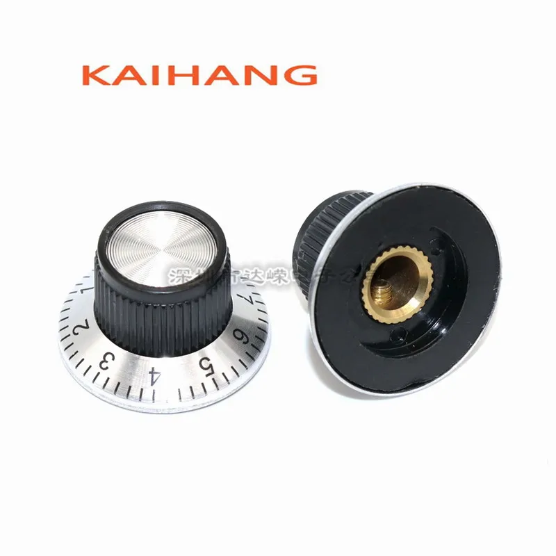 2PCS 24×14MM metal knob C-1 digital dial knob potentiometer knob speed control knob aperture 6MM