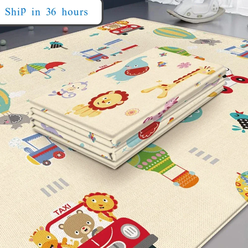 Tapis de jeu pliable non toxique pour bébé, 180x100, en polymère, pour enfant, pépinière, escalade