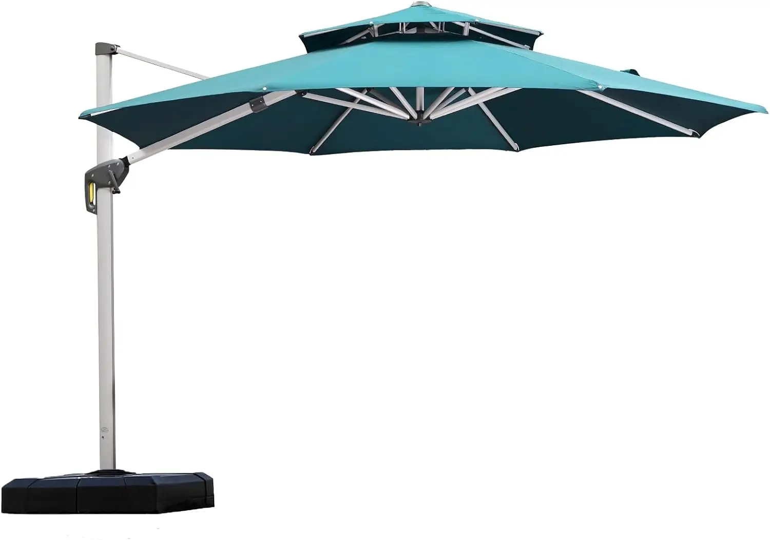 11 Feet Patio Heavy Duty Sun Umbrella for Garden Deck Pool Patio, Turquoise Blue