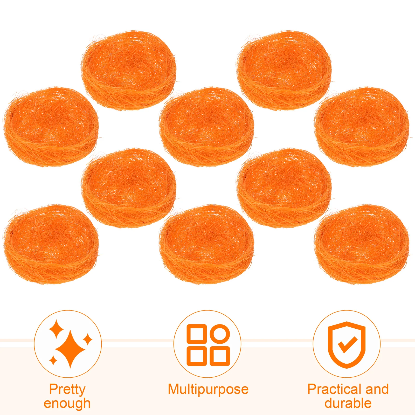 

10pcs Decorative Bird Nest Garden Ornament Fake Natural Micro Landscape Prop Easter Party Decoration Artificial Bird Nest