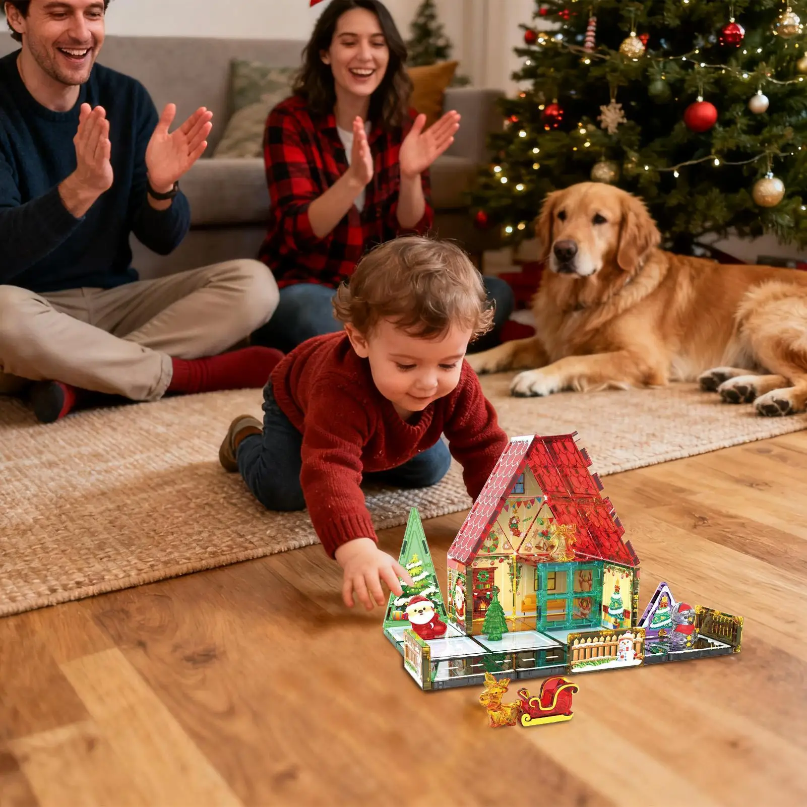 

Рождественская игрушка, магнитный строительный блок, магниты, набор игрушек, детский дизайнерский строительный подарок для детей, подарок на день рождения, Хэллоуин, игрушка