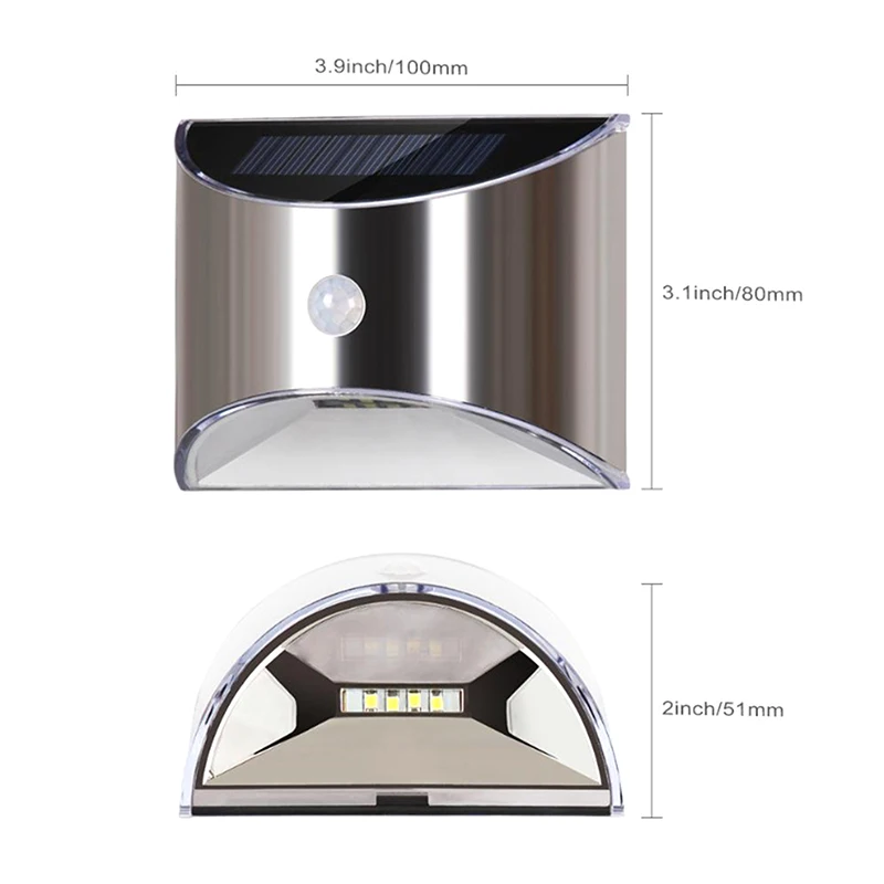 Solar Fence Light Solar Garden Light Outdoor Solar Wall Light Solar Deck Light Waterproof Decor
