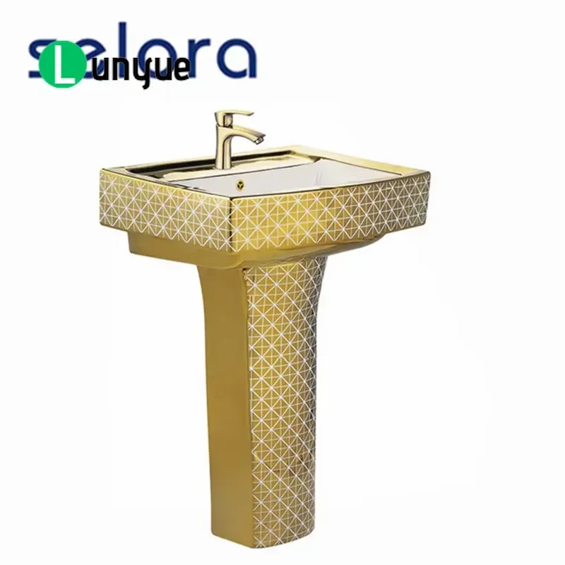 Gold Bathroom Wash Basin Modern Hand Wash Sink Vanity Vessel Bowl Cheap New Home Decor
