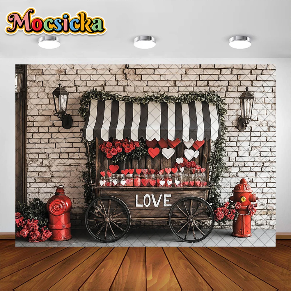 ทารกแรกเกิดการถ่ายภาพพื้นหลังวันวาเลนไทน์ Sweet Shop ตกแต่ง Baby Shower เค้ก Smash ภาพฉากหลังสตูดิโอ Props