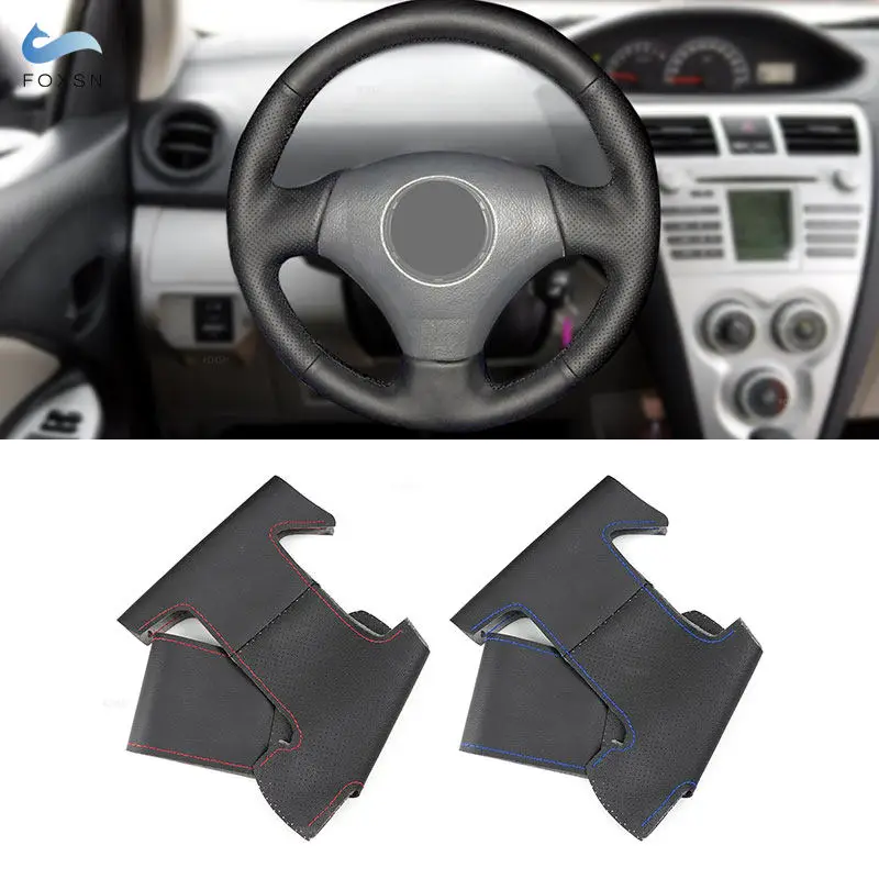 For Toyota Vios Mark 2 Corolla 2000 - 2004 For Lexus GS430 GS300 2004 Car Steering Wheel Hand Stitched Perforated Leather Cover