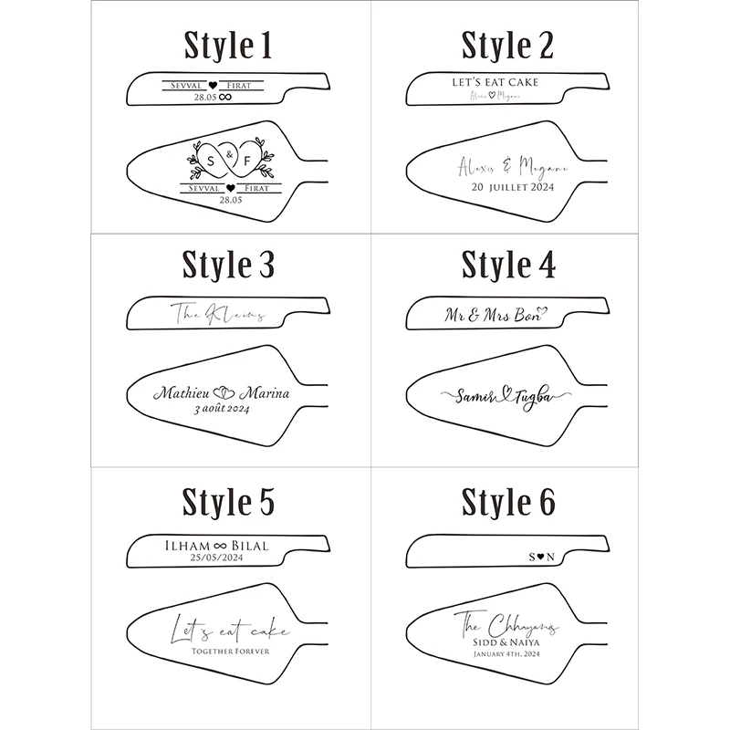 1 Set Personalise Stainless Steel Cake Shovel Set Customized Bread Pizza Knife Spatula Wedding Party Gift Baking Tool