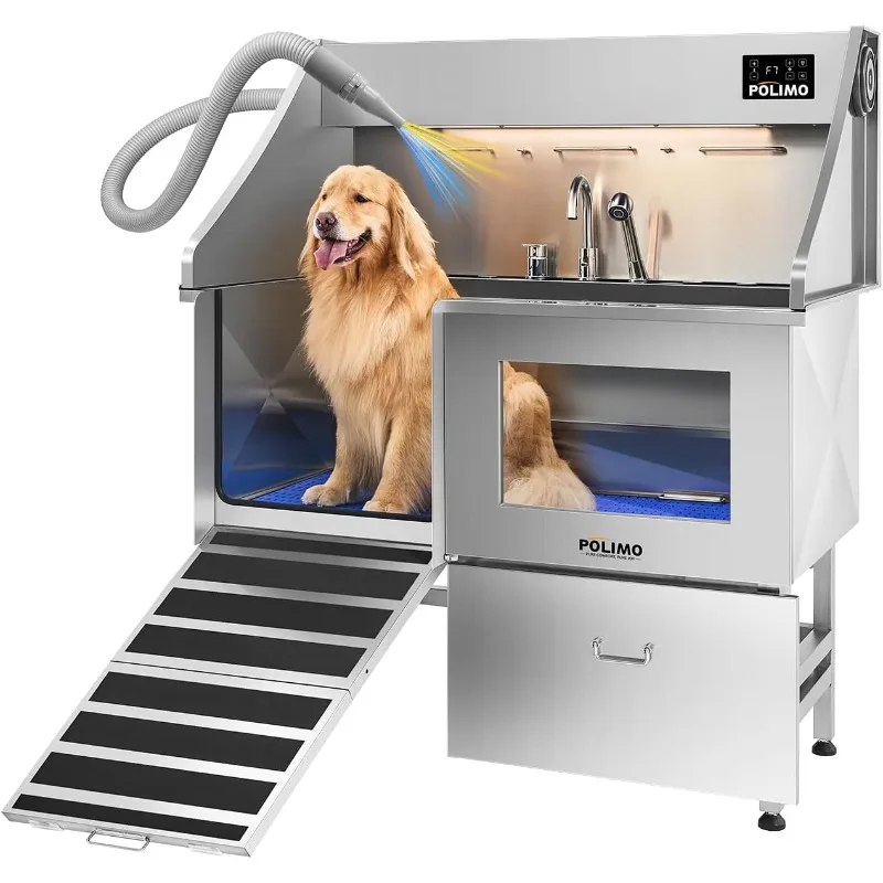 Customizable Dog Washing Station with Built-in Pet Dryer and LED Display Dog Bathtub for Large Medium Small Dogs
