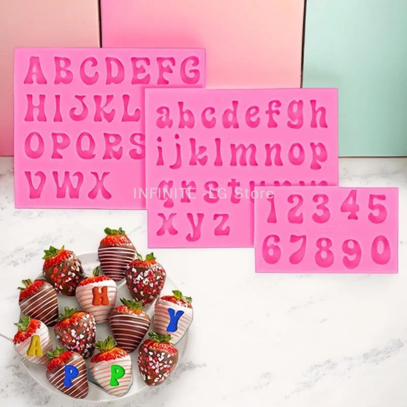 

3D Letter Number Silicone Fondant Molds Chocolate Cake Molds Cake Decorating DIY Tools Jelly Cookies Baking Printing Mould