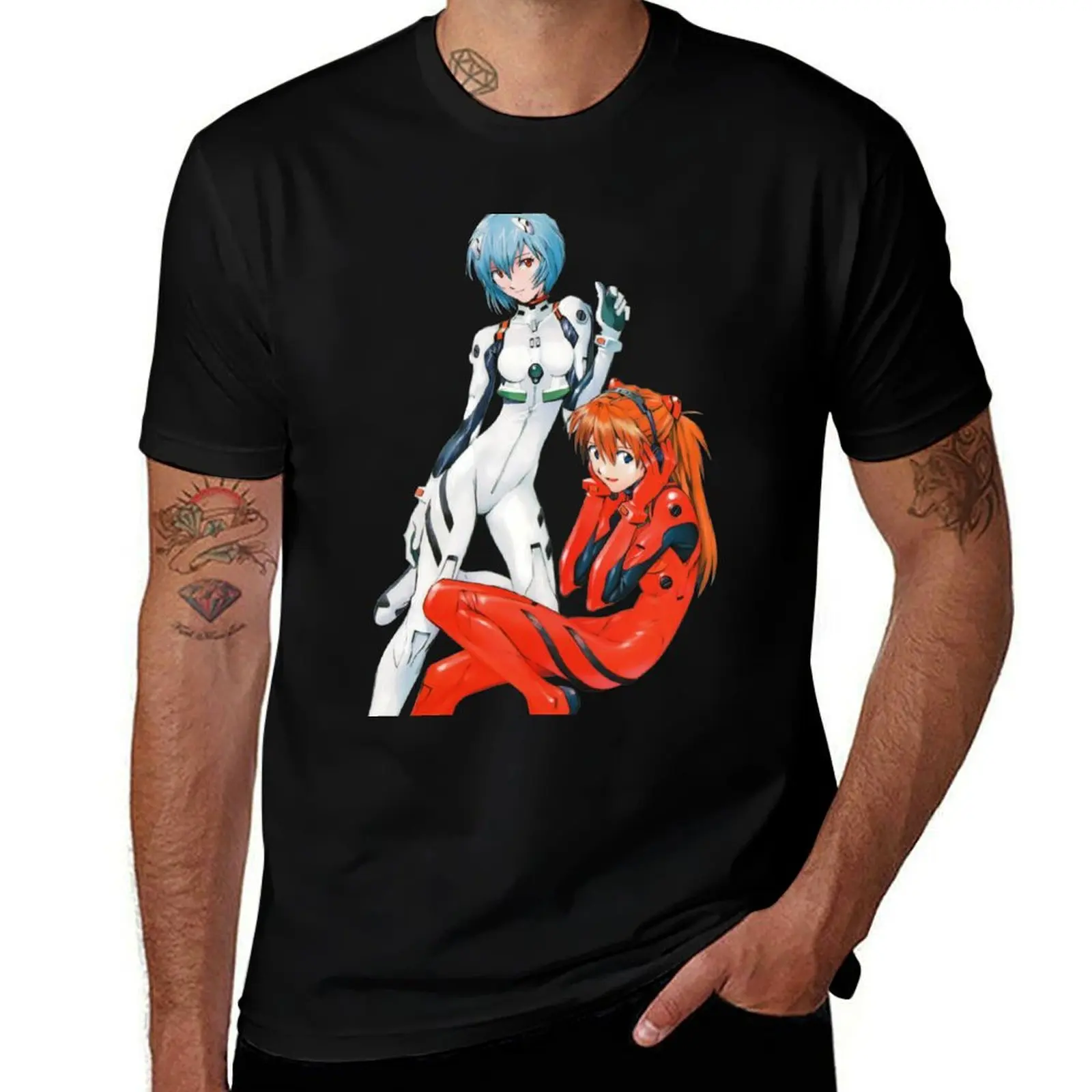 

Rei & Asuka T-Shirt anime stuff korean fashion T-shirts man oversize t-shirts man men t shirts high quality