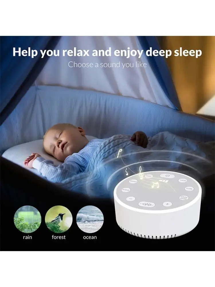 Haut-parleur Intelligent, bruit blanc, réglage du son de la musique du sommeil, aide au sommeil de l'humeur avec Machine à bruit blanc ABS ambiant