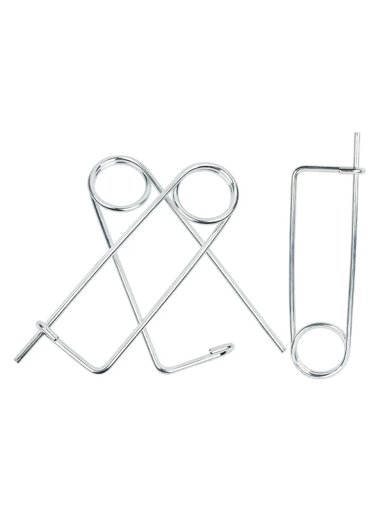 หมุดสปริงเหล็กชุบสังกะสีรูปเข็มกลัด สำหรับยึดติดในฟาร์ม สวน และสนามหญ้า