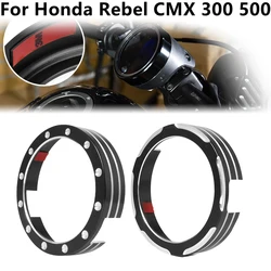 Black Aluminum Motorcycle Speedometer Gauge Instrument Meter Ring Cover For Honda Rebel 500 Rebel 300 CMX300 CMX500 2020-2021