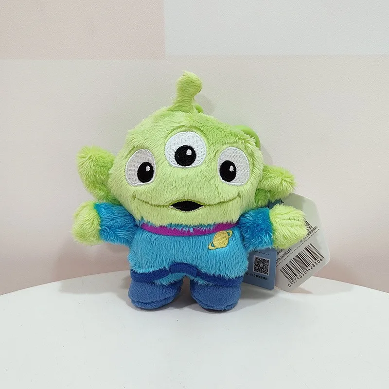 Muñecos de peluche de alienígena de Disney, mochila con colgante de monstruo Kawaii, llavero de muñeca bonita y de dibujos animados, juguetes de peluche para niños, regalo de cumpleaños