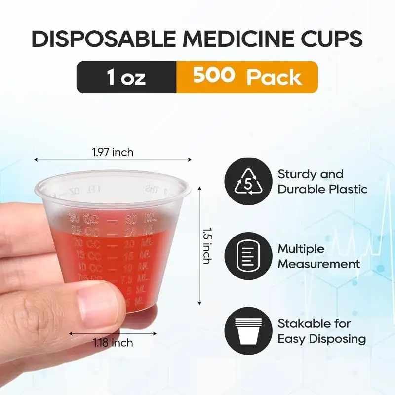 30ML Graduated Plastic Mixing Cups for Accurate Paint Measuring Reusable Paint Trays for Airbrush Painting Crafts