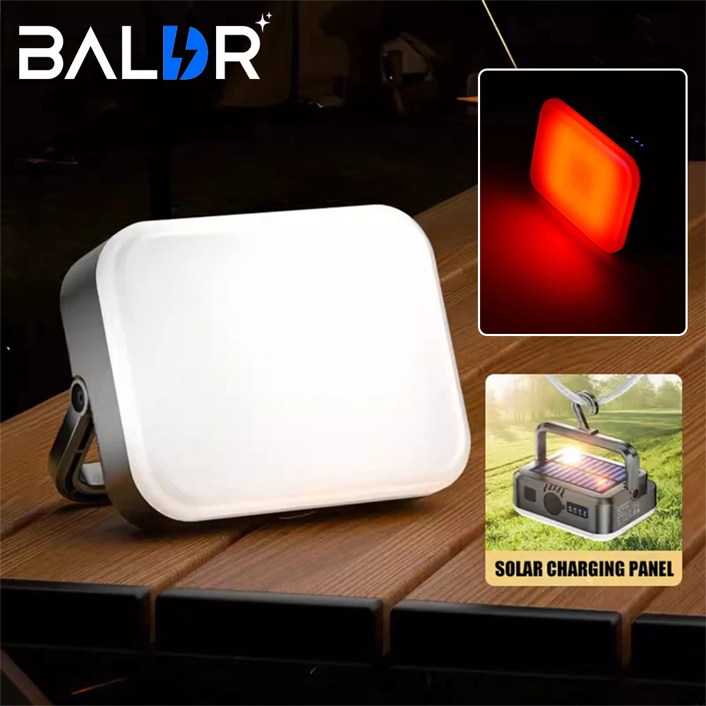 BALDR LED Camping Tent Light Rechargeable Searchlight High Power Outdoor Emergency Lighting Waterproof Portable Night Lamps