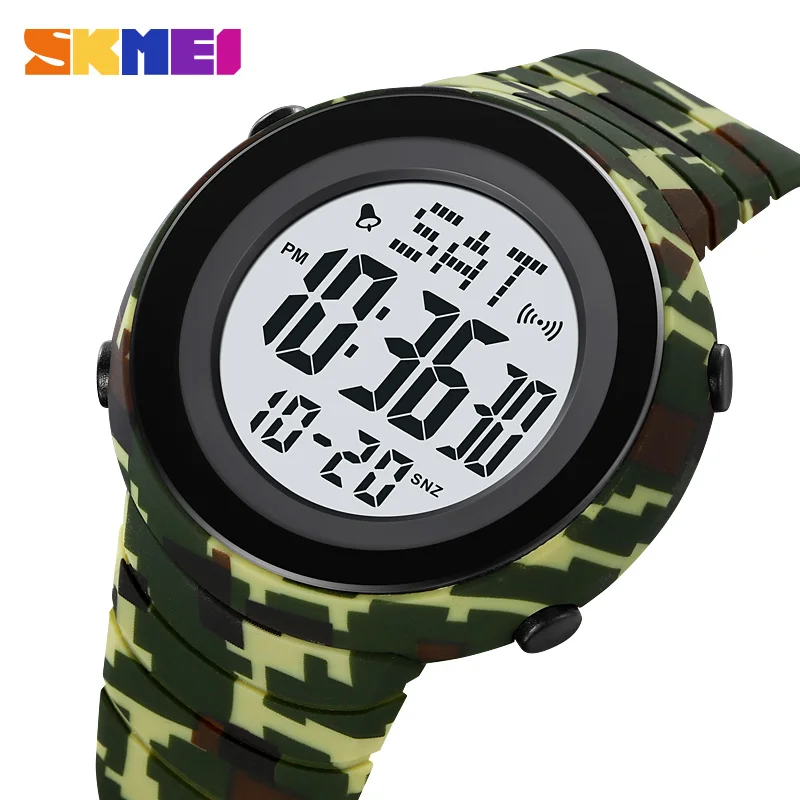 

SKMEI Night Light Double Time Stopwatch Chronograph Date Alarm Clock Sunday On The Hour 24-hour System Countdown 2152