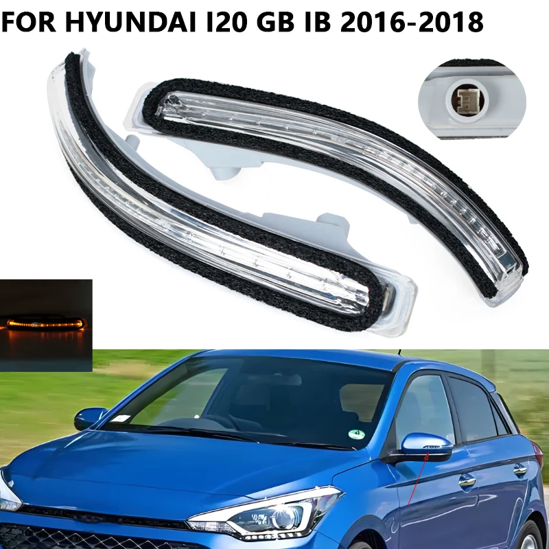 Lusterko wsteczne boczne samochodu kierunkowskazy światło dla Hyundai i20 GB IB 2016 2017 2018 lusterka boczne LED lampa 87624-C8000