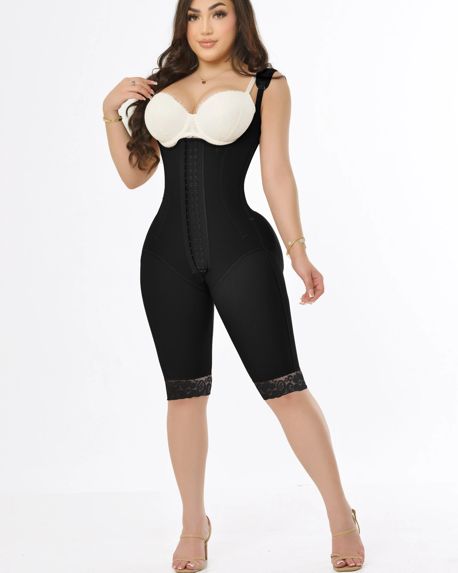 Fajas Colombiana BBL Post Op Surgery Supplies Women Shapewear With Adjustable Abdomen After Delivery Open Bust and Crotch Shaper