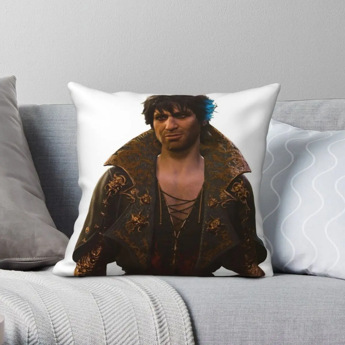 

Lord Enver Gortash Baldur's Gate 3 Square Pillowcase Polyester Linen Velvet Pattern Zip Decorative Car Cushion Cover