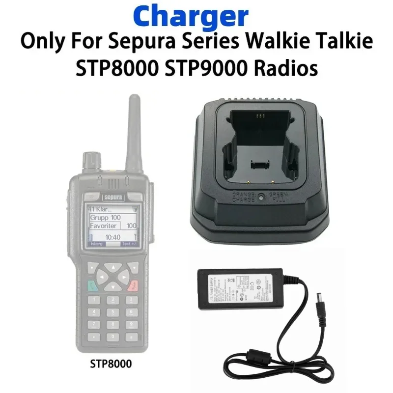 

Desktop Rapid Battery Charger Base Set for Sepura Series Walkie Talkie STP8000 STP9000 Ham Radio Hf Transceiver Charger