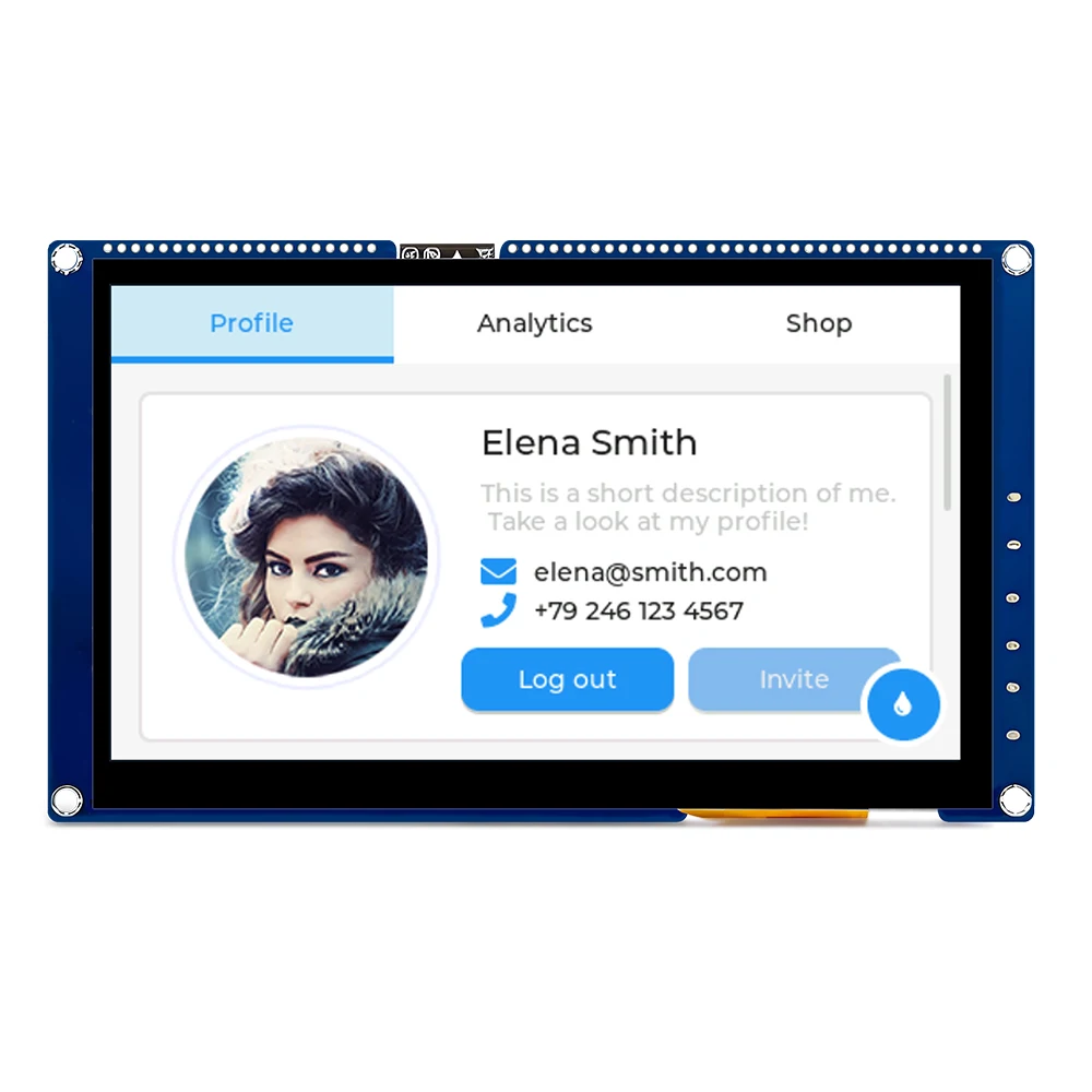 High Brightness 1000nits 7 Inch 1024×600 ESP32-P4 WIFI6 Touch Smart HMI Uart Display