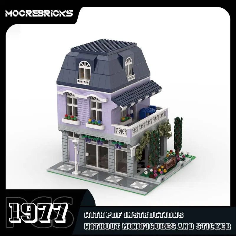 

MOC-231810 City Street View Architecture Model Wine Bar Modular Architecture Building Blocks Senior Bricks Toys Children Gifts