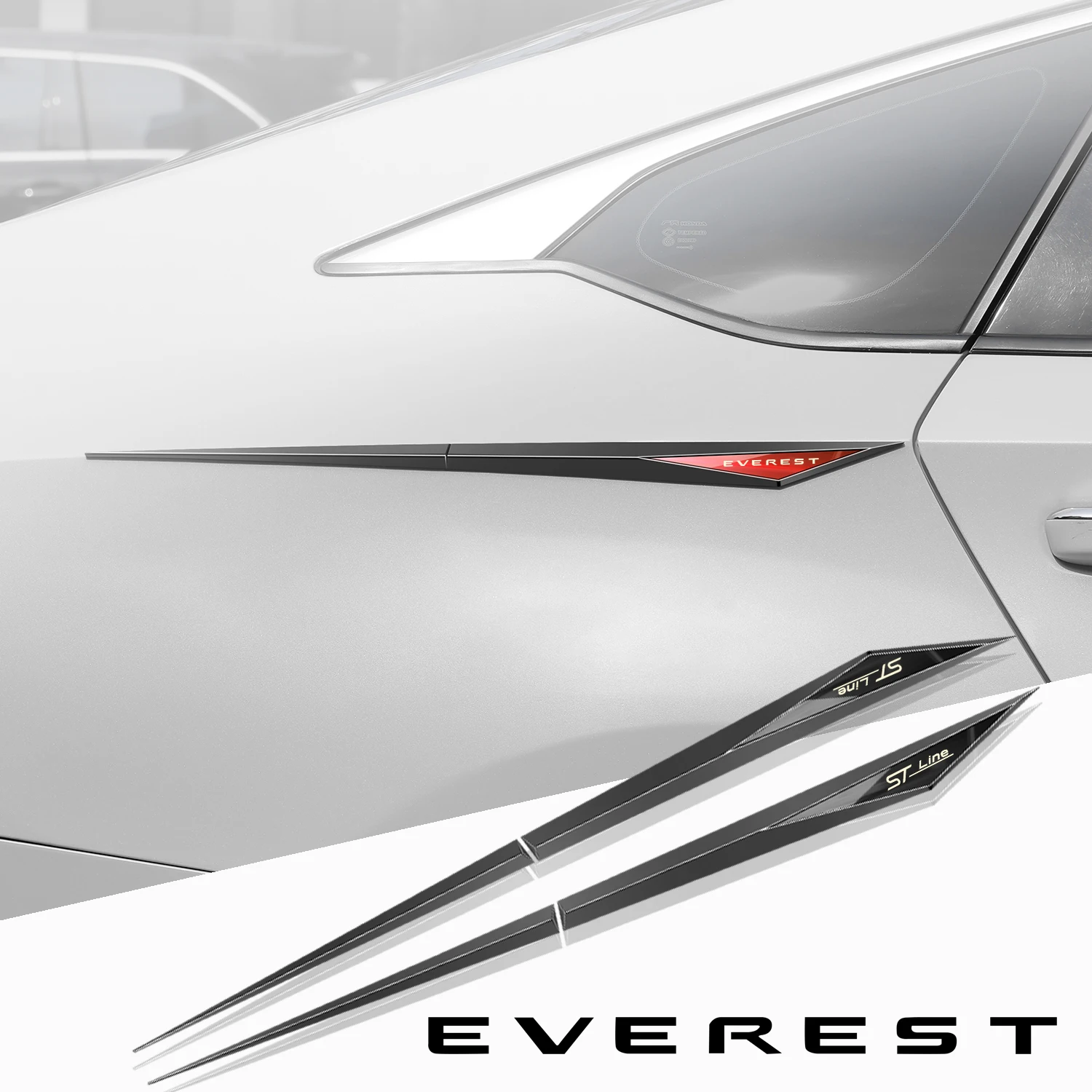 

car stickers accessories para auto for ford everest 2024 of TPU+ of stainless 2pcs