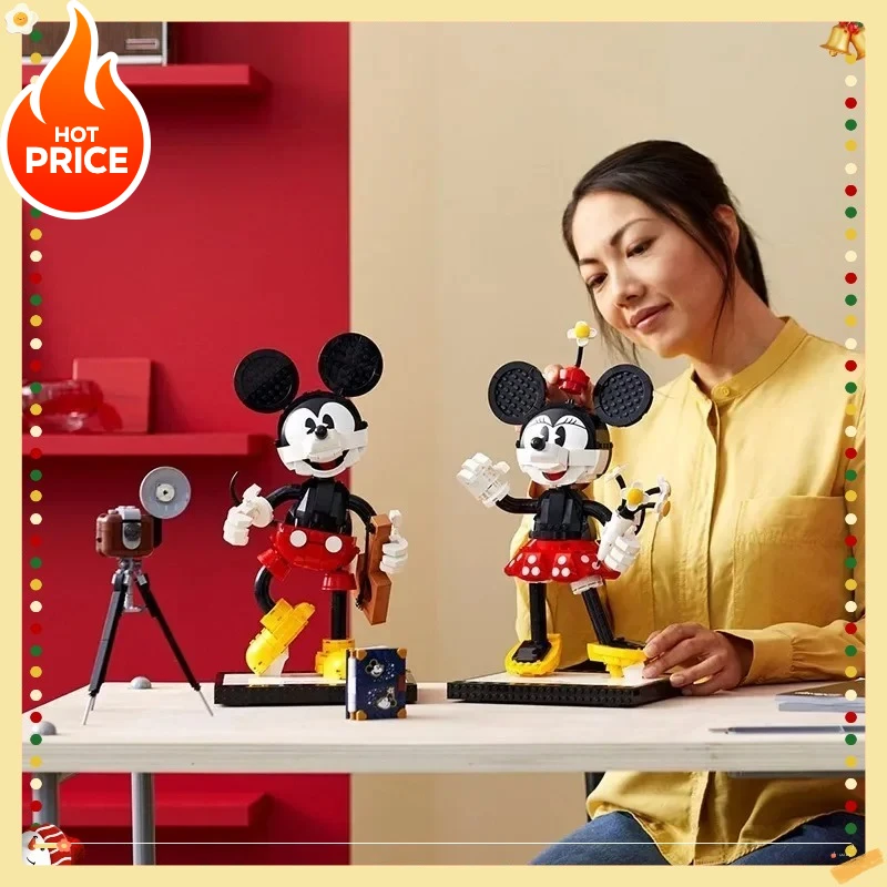 

Disney Mickey & Minnie Buildable Figures (43179), Classic Mickey Collectible Adult Building Set