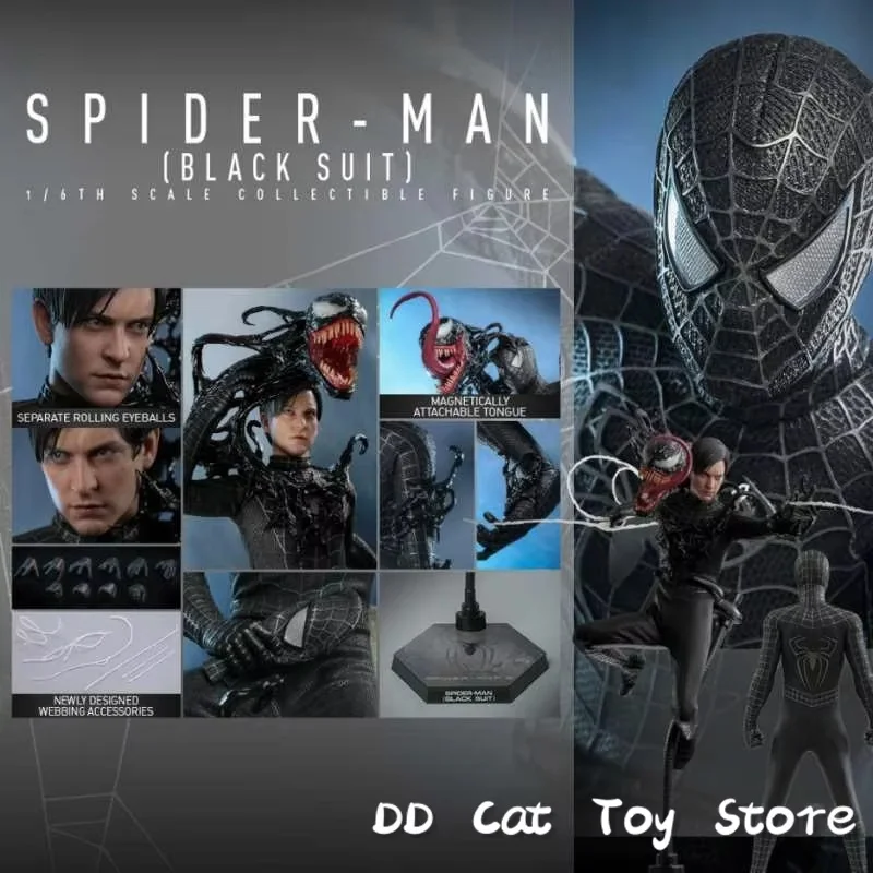 

New Genuine Hottoys HT MMS727/728 Spider-Man 3 Spider-Man (Black Suit) 2 Versions 1/6 Scale Action Figure Model Toy Customized