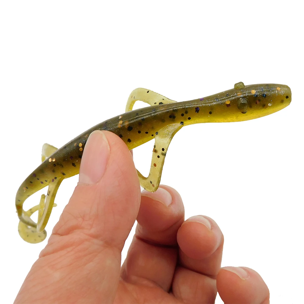 ESFISHING Soft Plastic Lures Wild Lizard 140mm 6pcs Pesca Isca Artifical Silicone Bass Fishing Baits