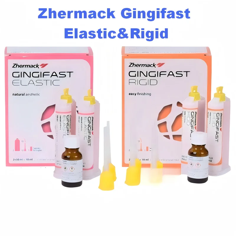 

Zhermack GINGIFAST Gingival Mask Elastic&Rigid Silicone 2x50ml Cartridges with Separator Professional Dental Lab Material