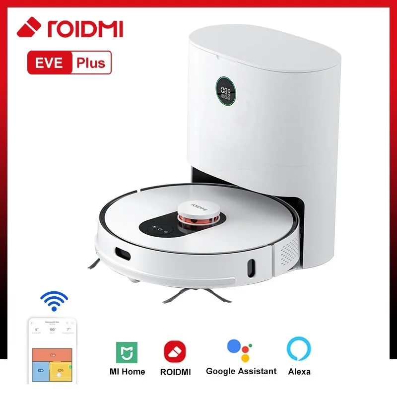 

Робот-пылесос ROIDMI EVE Plus с поддержкой Google Assistant, Alexa Mi Home