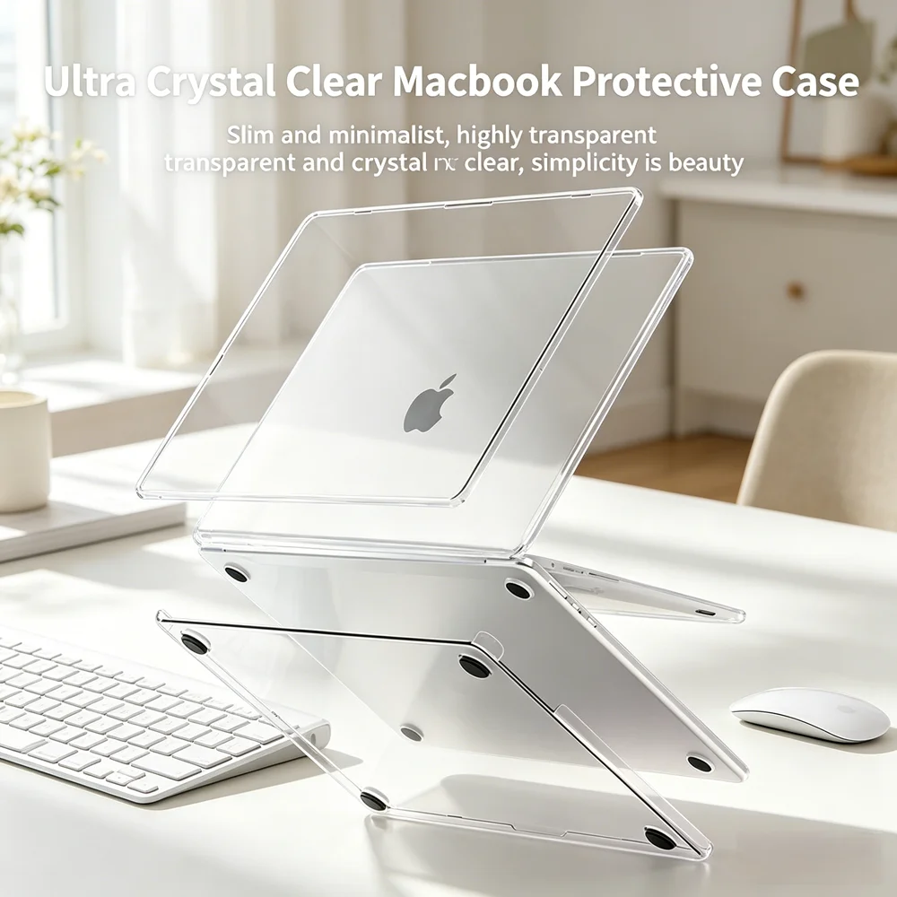 

Защитный чехол для MacBook Air 13.3 дюйма, для MacBook Air M1M2M3M4M5, ударопрочный матовый прозрачный/черный чехол для ноутбука