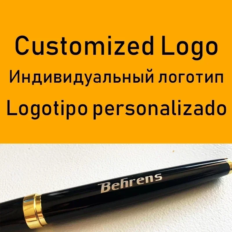 Luksusowy metalowy długopis kulkowy z klipsem, długopisy do podpisywania dokumentów, artykuły biurowe do pisania w biznesie, personalizowane etui z logo i imieniem, prezent. — zdjęcie produktu 5