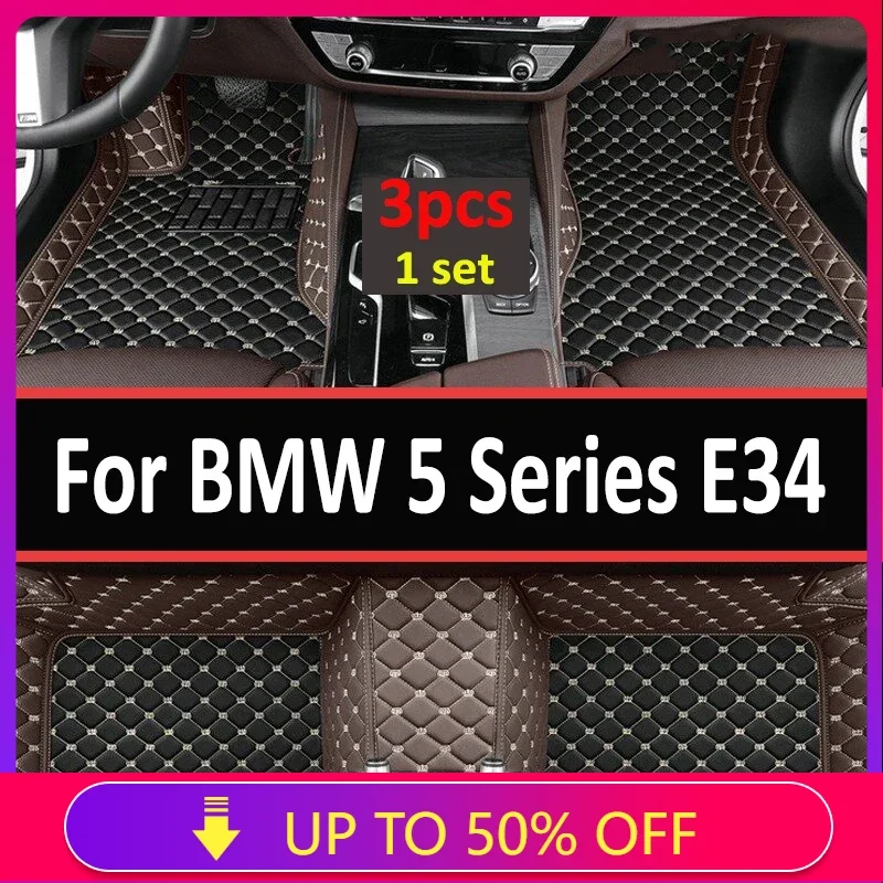 Car Mats Floor For BMW 5 Series E34 1988~1996 Waterproof Car Carpet Floor Mats Cubre Pisos Para Autos Car Accessories Interior