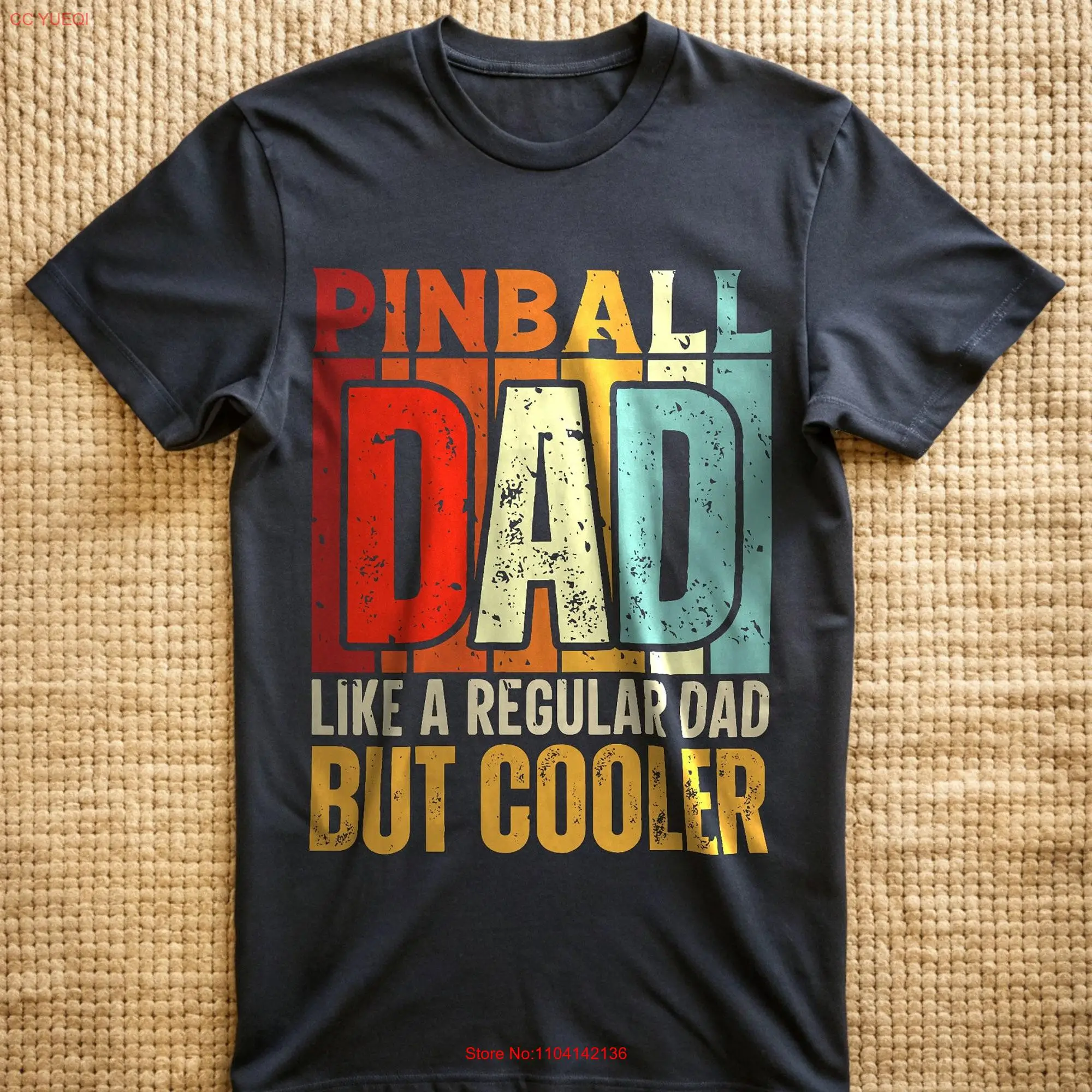 Pinball T Shirt Like a regular dad but cooler Vintage Gamer High Score Classic Arcade Birthday long or short sleeves